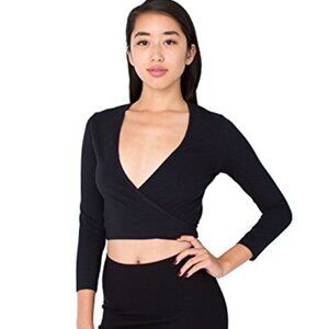 American Apparel Wrap Top with Ties